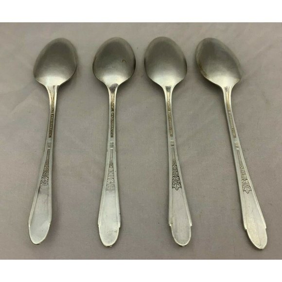 International Silver Wm Rogers & Son - Gardenia - 4 Teaspoons - 6" - Picture 6 of 12